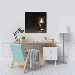 Canvas 24 x 24 - Discreet cat