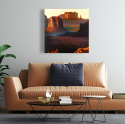 Canvas 24 x 24 - Monument valley tribal park in arizona