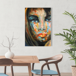 Toile 24 x 36 - Portrait coloré de femme