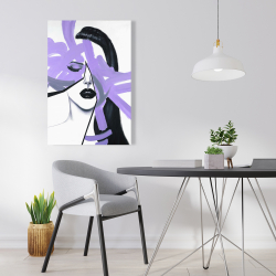 Canvas 24 x 36 - Abstract purple woman portrait