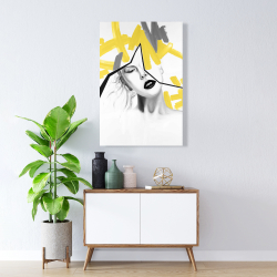 Toile 24 x 36 - Femme au trait jaune