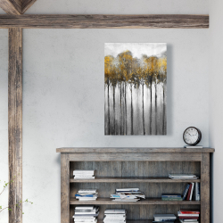 Toile 24 x 36 - Forêt abstraite jaune