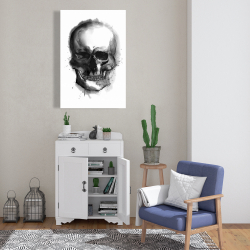 Toile 24 x 36 - Crâne foncé aquarelle