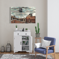 Canvas 24 x 36 - Water tower in williamsburg