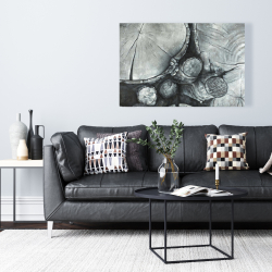 Canvas 24 x 36 - Textured wooden logs