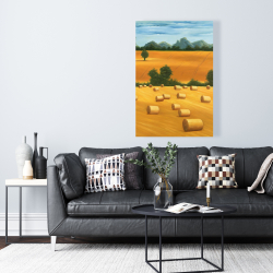 Canvas 24 x 36 - Hay bale fields