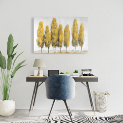 Canvas 24 x 36 - Abstract yellow trees