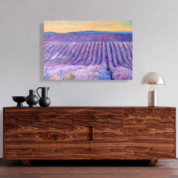 Canvas 24 x 36 - Landscape of a field of lavender