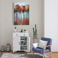 Canvas 24 x 36 - Abstract and colorful forest