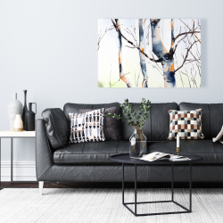 Canvas 24 x 36 - Three small birch trees