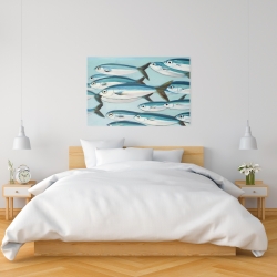 Canvas 24 x 36 - Small fish of caesio caerulaurea