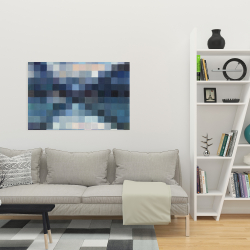 Toile 24 x 36 - Paysage montagneux pixelisé