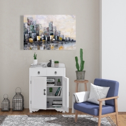 Canvas 24 x 36 - Abstract cityscape in the morning