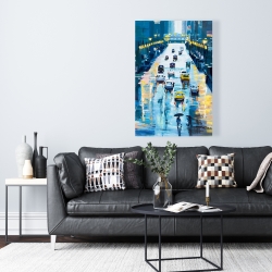 Canvas 24 x 36 - Rainy streets of new york