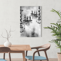 Canvas 24 x 36 - Two crystal chandeliers
