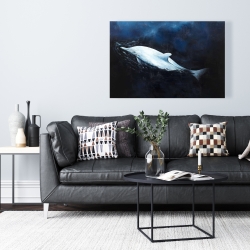 Canvas 24 x 36 - Swimming dolphin