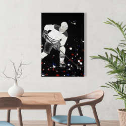 Toile 24 x 36 - Joueur de hockey prêt l'action