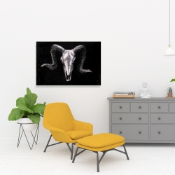 Canvas 24 x 36 - Ram skull grunge style