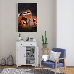 Canvas 24 x 36 - Humpy old car by night