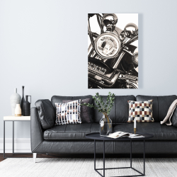 Canvas 24 x 36 - Realistic sepia motorcycle 