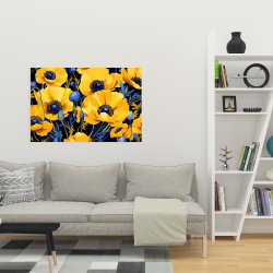 Toile 24 x 36 - Jaune et bleu