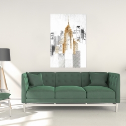 Canvas 24 x 36 - Blurry sketch style cityscape