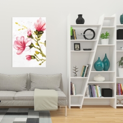 Toile 24 x 36 - Fleurs de magnolia à l'aquarelle