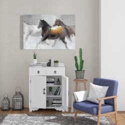 Toile 24 x 36 - Troupeau de chevaux sauvages