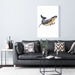 Canvas 24 x 36 - Watercolor blue whale