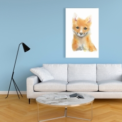 Canvas 24 x 36 - Watercolor baby fox