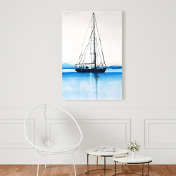 Canvas 24 x 36 - Sailboat on a calm water