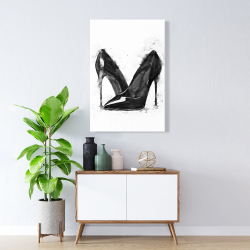 Canvas 24 x 36 - Black high heels shoes