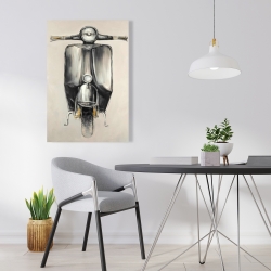 Toile 24 x 36 - Petit cyclomoteur noir