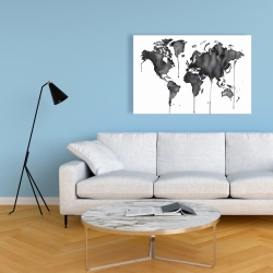 Canvas 24 x 36 - Watercolor world map