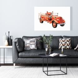 Toile 24 x 36 - Camion de pompier vintage