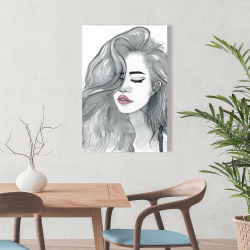 Canvas 24 x 36 - Beautiful female hair