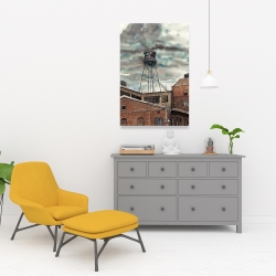 Canvas 24 x 36 - Water tower in williamsburg