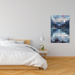 Toile 24 x 36 - Paysage montagneux pixelisé