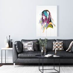 Toile 24 x 36 - Femme art de rue graffiti