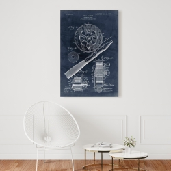 Canvas 24 x 36 - Blueprint of a fishing reel