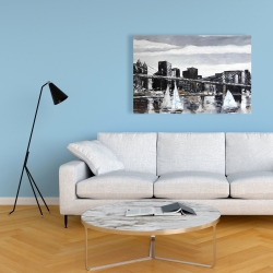 Toile 24 x 36 - Pont brooklyn et voiliers
