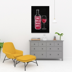 Toile 24 x 36 - Sauvez l'eau buvez du vin