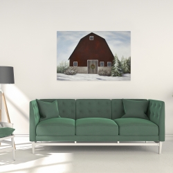 Toile 24 x 36 - C'est l'hiver à la ferme