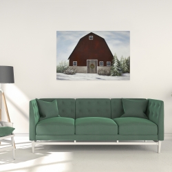 Canvas 24 x 36 - It's winter on the farm