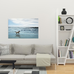 Canvas 24 x 36 - Dog on the beach