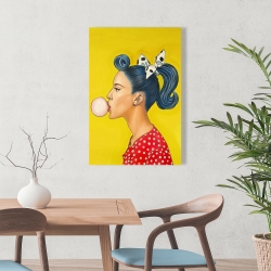 Toile 24 x 36 - Femme rétro avec queue de cheval