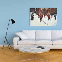 Toile 24 x 36 - Jeunes joueurs de hockey