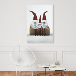 Canvas 24 x 36 - Three christmas gnomes