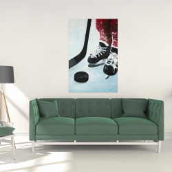 Canvas 24 x 36 - Young hockey player