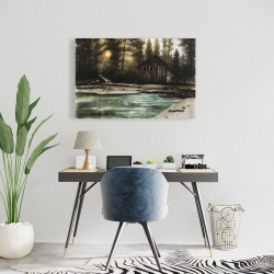 Toile 24 x 36 - Cabane dans le bois